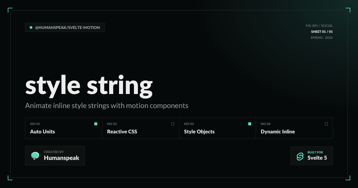 styleString | Docs | Svelte Motion