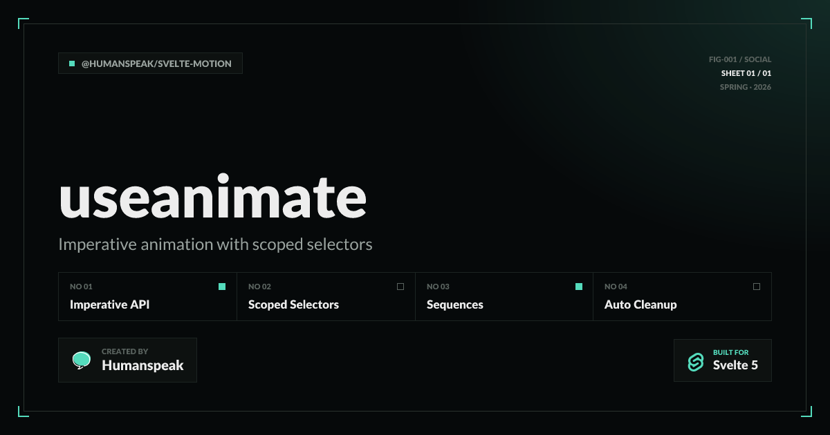 useAnimate | Docs | Svelte Motion