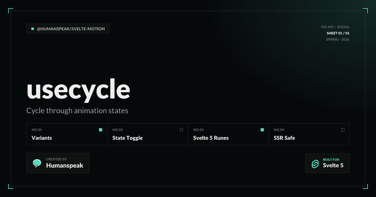 useCycle | Docs | Svelte Motion