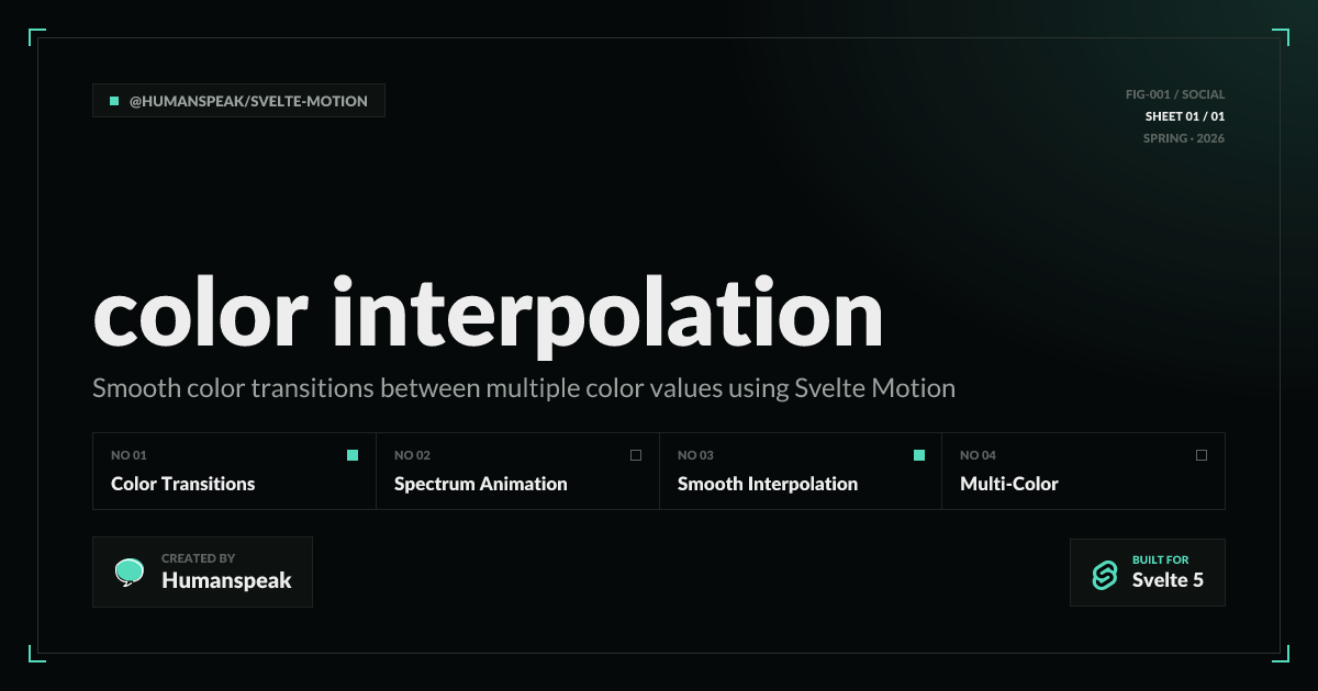 Color Interpolation | Svelte Motion