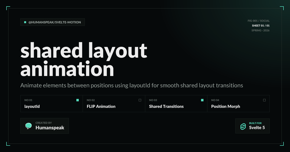 Shared Layout Animation | Svelte Motion