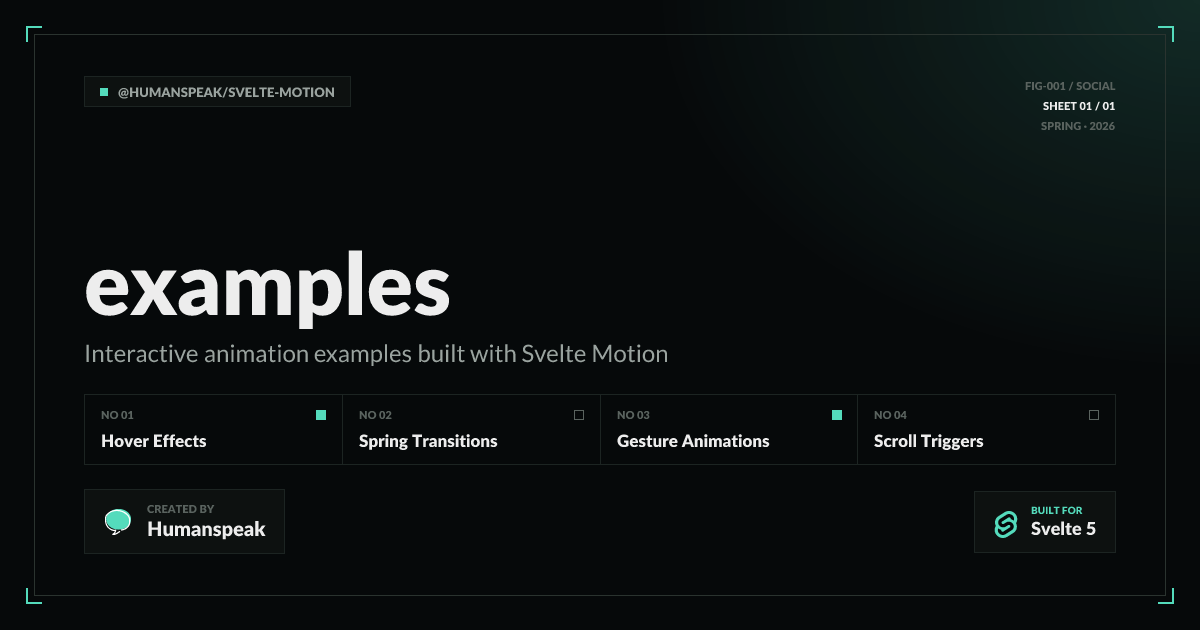 Examples | Svelte Motion